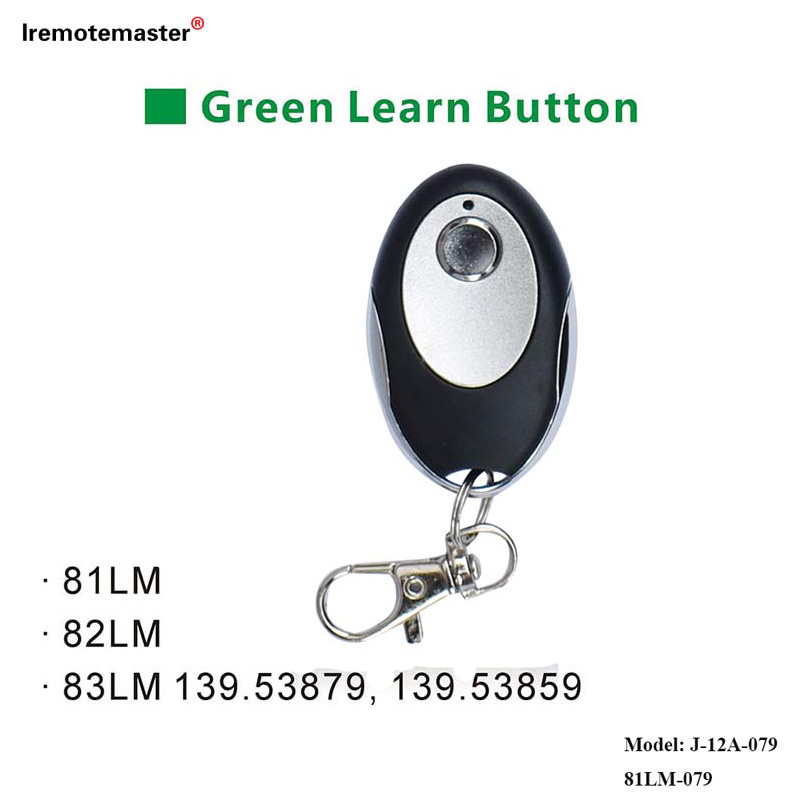 Kwa 81LM 82LM 83LM Green Learn Button 390MHz Gate Door Remote Remote Replacement